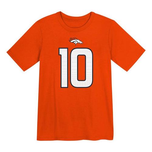 Nike Kids' Denver Broncos Bo Nix #10 FUSE Name & Number T-Shirt - Primary Image