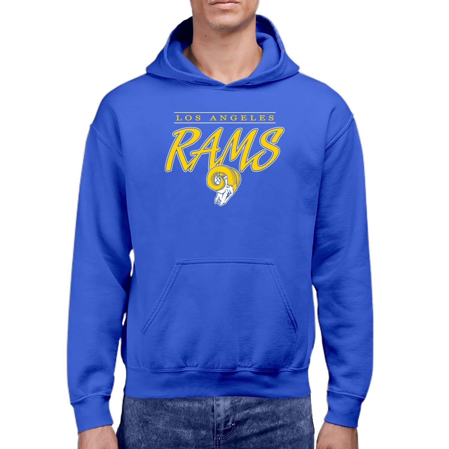 Hybrid Sports Los Angeles Rams Throwback Brush Script Hoodie