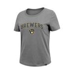 New Era Women's Milwaukee Brewers Script Logo T-Shirt - Thumbnail 1 of 2