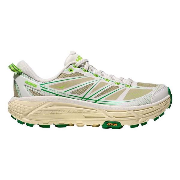 HOKA Mafate Speed 2 Trail Running Shoes M13/W14.5 Regular White/Fresh Cut Grass