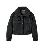 Women's UGG Frankie Short Trucker Button Up Fleece Jacket - Thumbnail 1 of 4
