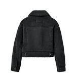 Women's UGG Frankie Short Trucker Button Up Fleece Jacket - Thumbnail 2 of 4