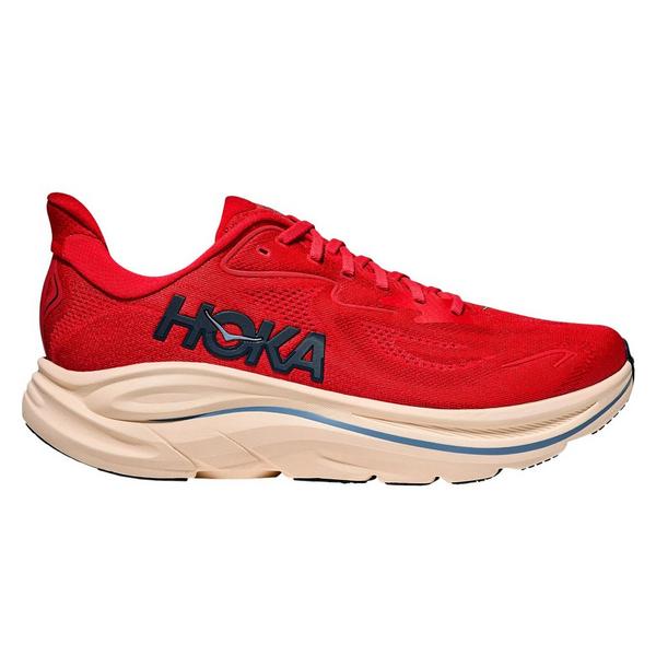 Men's HOKA Clifton 10 Running Shoes 7.5 Regular Vermillion/Varsity Navy
