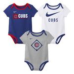 Nike Baby Chicago Cubs 3pk Creeper Onesie Set - Thumbnail 1 of 4