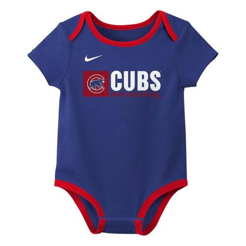Nike Baby Chicago Cubs 3pk Creeper Onesie Set - Primary Image