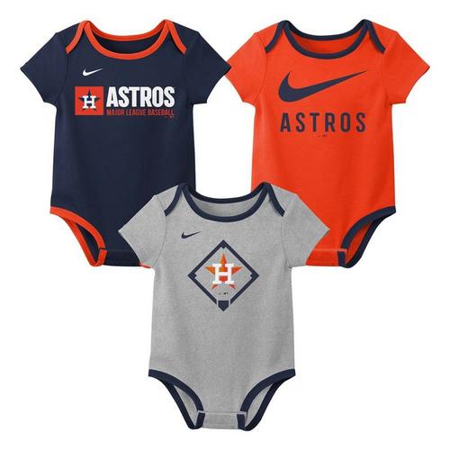 Nike Baby Houston Astros 3pk Creeper Onesie Set - Primary Image
