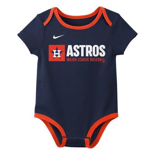 Nike Baby Houston Astros 3pk Creeper Onesie Set - Primary Image