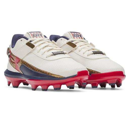 Little Kids' Under Armour Harper 10 RM Jr. LE USA Low Molded Baseball Cleats - Primary Image