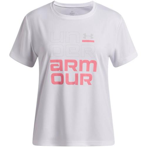 Girls' Under Armour Tech Split Wordmark T-Shirt - Primary Image