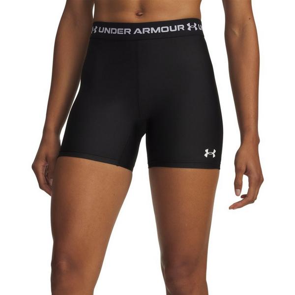 Women's Under Armour HeatGear Middy Biker Shorts Small Black