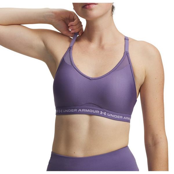 Women's Under Armour Training Crossback Low Sports Bra Small Purple LX