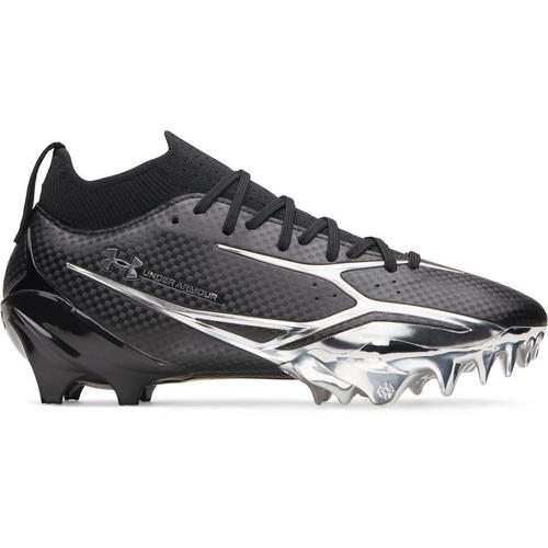 UA SPOTLIGHT PRO CHROME 2026 ブラック・シルバー Men's Under Armour Spotlight Pro Chrome Molded Football Cleats