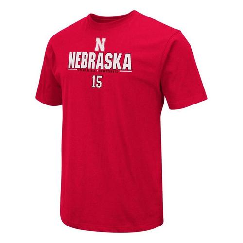 Colosseum Nebraska Cornhuskers Football Dylan Raiola #15 Name and Number T-Shirt - Primary Image