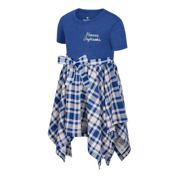 Colosseum Toddler Kansas Jayhawks Marceline Plaid Dress