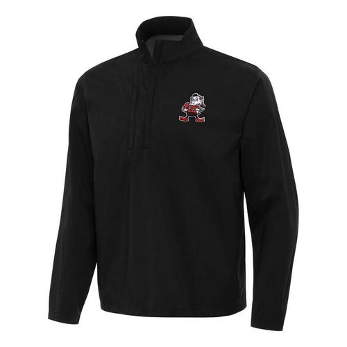 Antigua Cleveland Browns Brownie Brisk 1/4 Zip - Primary Image