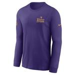 Nike Minnesota Vikings 2025 Sideline Team Issued Long Sleeve T-Shirt - Thumbnail 1 of 2