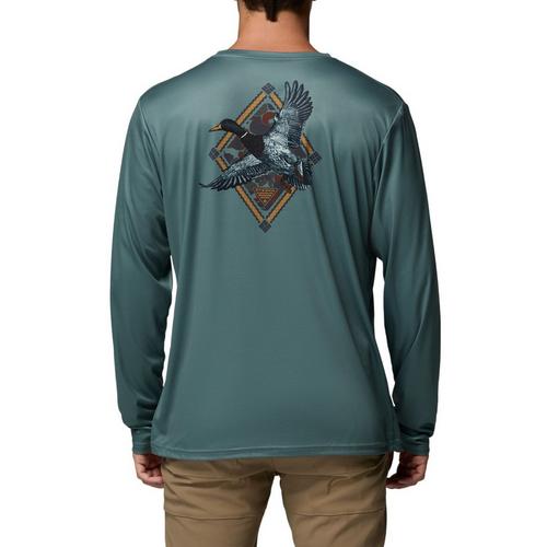 Men's Columbia PHG Terminal Shot Diamond Long Sleeve T-Shirt - Primary Image