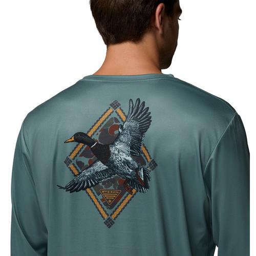 Men's Columbia PHG Terminal Shot Diamond Long Sleeve T-Shirt - Primary Image