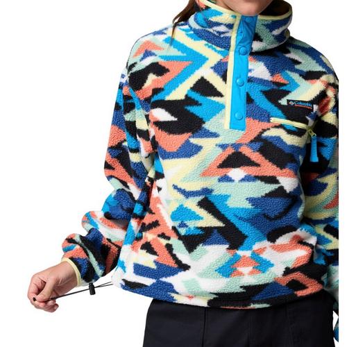 Women's Columbia Helvetia II Printed Cropped 1/4 Snap Fleece Pullover - Primary Image