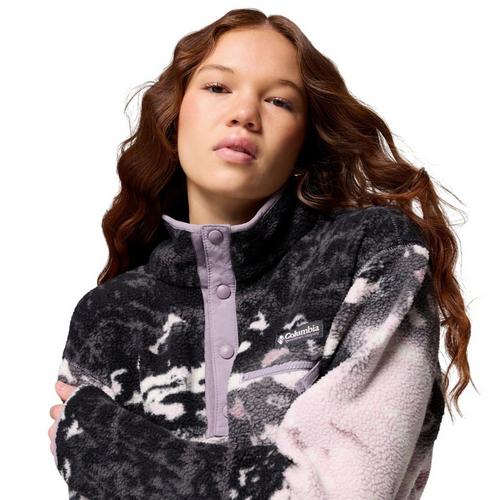 Women's Columbia Helvetia II Printed Cropped 1/4 Snap Fleece Pullover - Primary Image