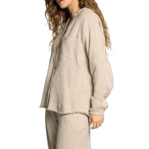 Women's Thread & Supply Maia Long Sleeve Notch Neck Button Up Shirt - Primary Image