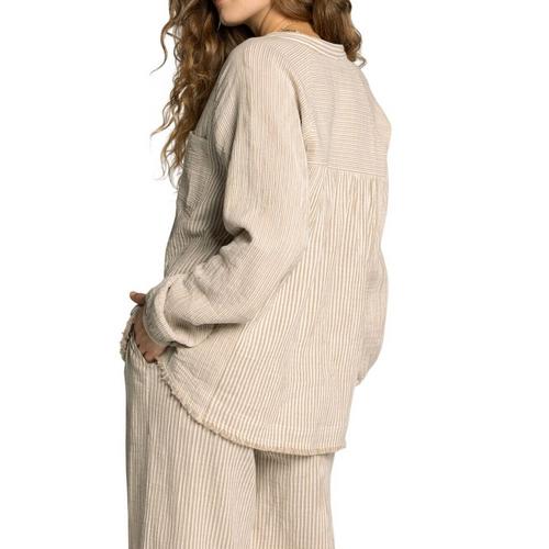 Women's Thread & Supply Maia Long Sleeve Notch Neck Button Up Shirt - Primary Image