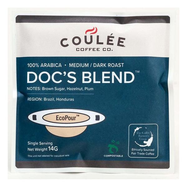 Coulee Coffee Doc's Blend EcoPour Recyclable Pods Coffee
