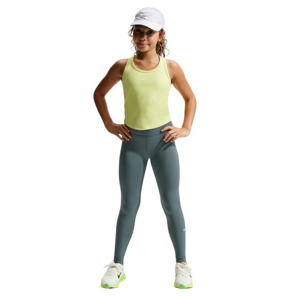 Girls' Nike One Leggings XLarge Mineral Slate/White