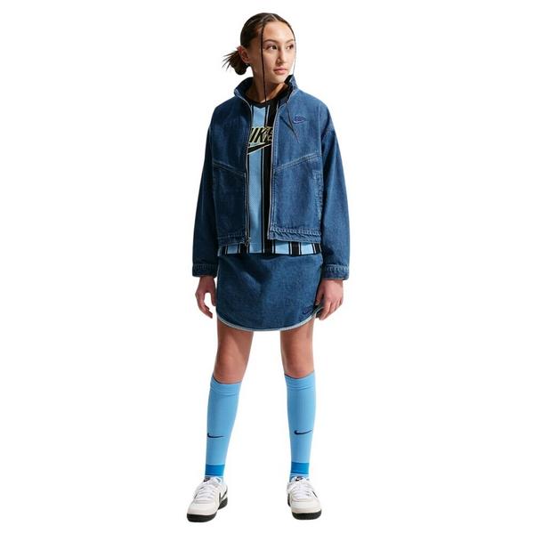 Girls' Nike Sportswear Denim Collection Windbreaker Medium Mystic Navy/Mystic Navy/Coastal Blue