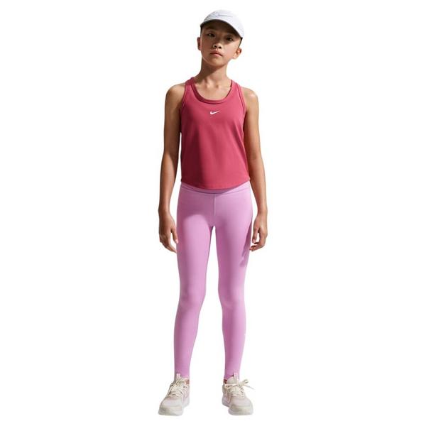 Girls' Nike One Leggings Small Lt Magenta/White