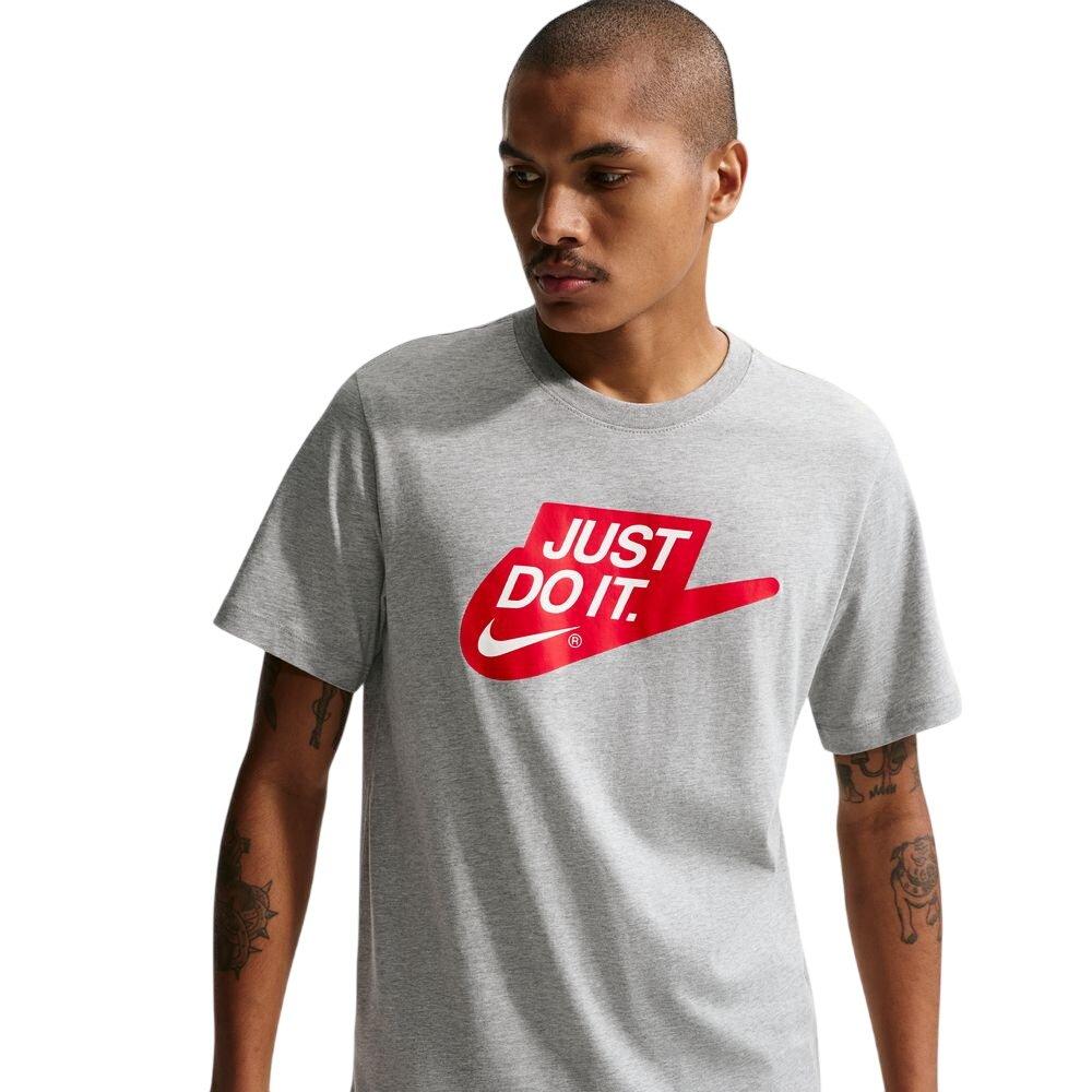 Nike Mens Crew Neck Short Sleeve Classic Fit Graphic T-Shirt, Small, Gray