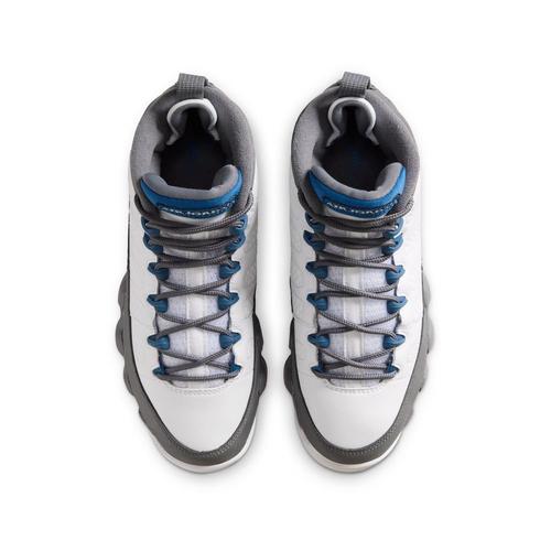 Big Kids' Air Jordan 9 Retro "Flint Grey and French Blue" Sneakers - Primary Image