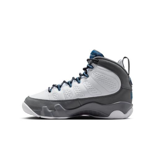 Big Kids' Air Jordan 9 Retro "Flint Grey and French Blue" Sneakers - Primary Image