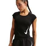 Women's Nike Tempo Swoosh Cap-Sleeve Running Scoop Neck T-Shirt - Thumbnail 3 of 4