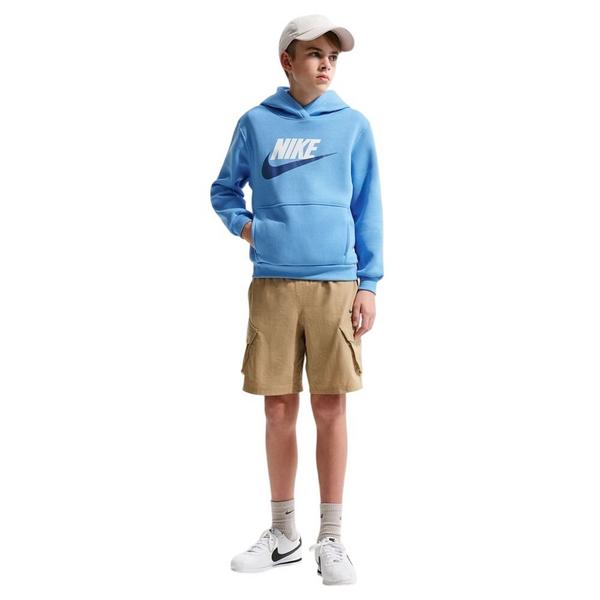 Kids' Nike Sportswear Club Fleece HBR Logo Hoodie XSmall University Blue/White/Mystic Navy