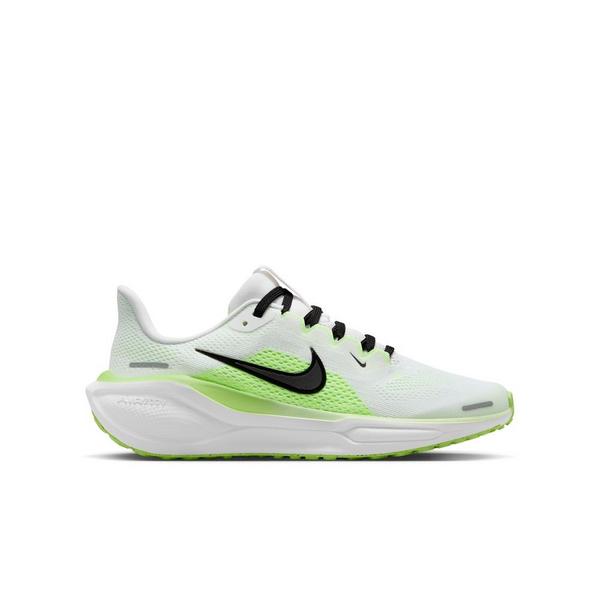 Kids' Nike Pegasus 41 Running Shoes Big 6.5 Regular White/Black/Volt Ice/Barely Volt