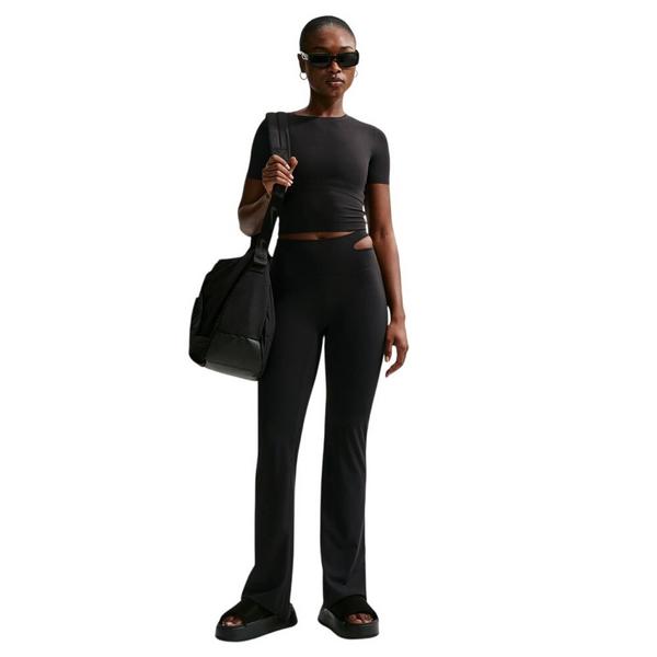 Women's Nike Zenvy High-Waisted Flared Pants Large Black/Pcg3c