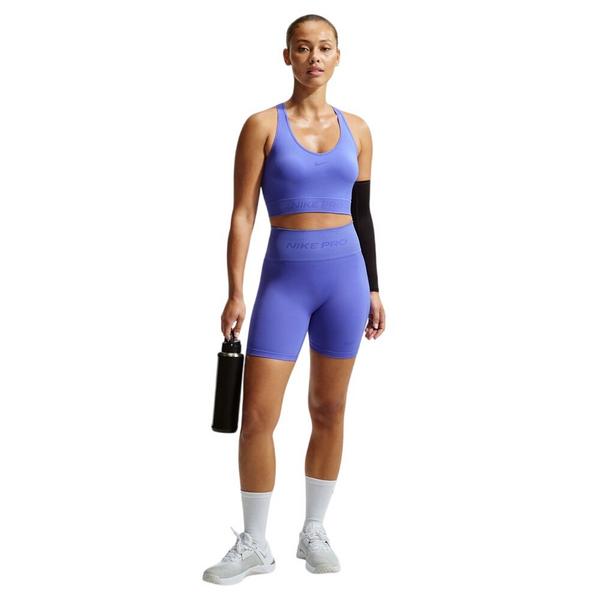 Women's Nike Pro Seamless High-Waisted Biker Shorts Small Sapphire