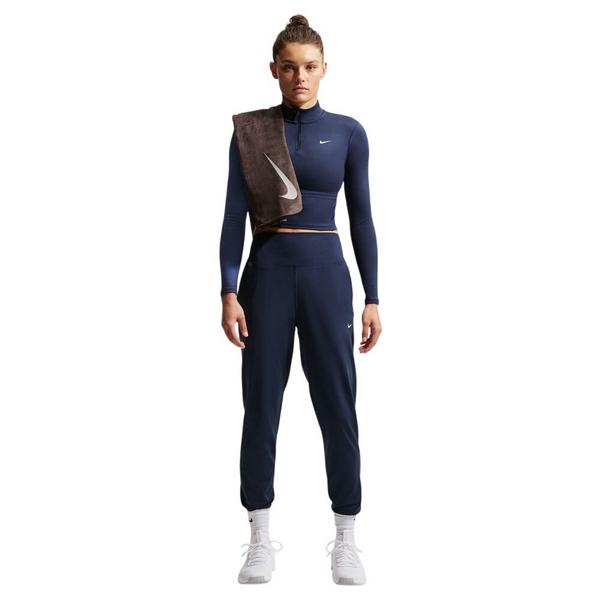 Women's Nike One High-Waisted Full-Length Knit Joggers XLarge Midnight Navy/White Regular