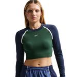 Women's Nike Sportswear Ribbed Cropped Long Sleeve Crop Top - Thumbnail 3 of 4