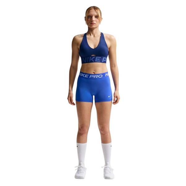 Women's Nike Pro Mid-Rise Shorts Large Hyper Royal/White