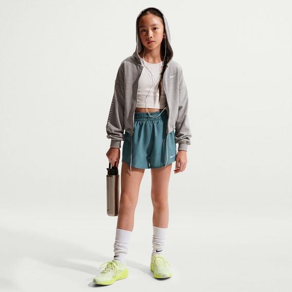 Girls' Nike One Shorts XLarge Mineral Slate/White