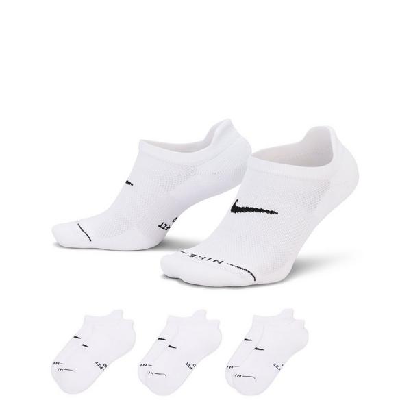 Nike Everyday Elevated No Show Socks Small White 3 Pack