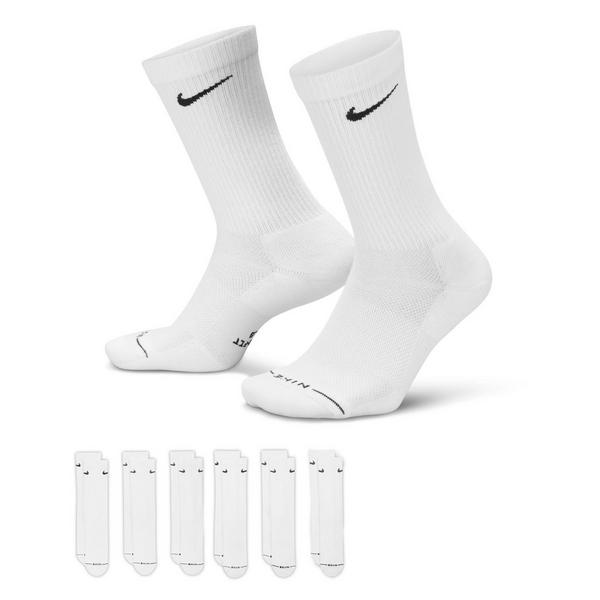 Nike Everyday Elevated Crew Socks Large White 6 Pack