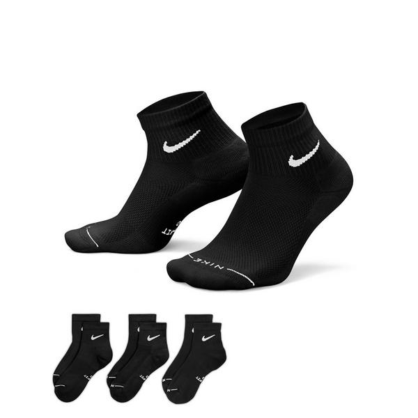 Nike Everyday Elevated Ankle Socks Large Black 3 Pack