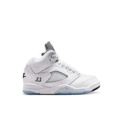Little Kids' Air Jordan 5 Retro OG "White Metallic" Sneakers