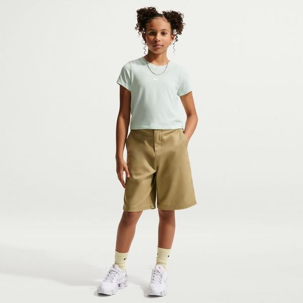 Girls' Nike Sportswear Crop Top Medium Barely Green