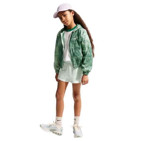 Girls' Nike Sportswear Club Woven Track Jacket Small Barely Green/Soft Pearl
