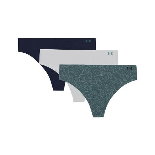 Women's Under Armour Pure Stretch No Show 3 Pack Thong - Primary Image