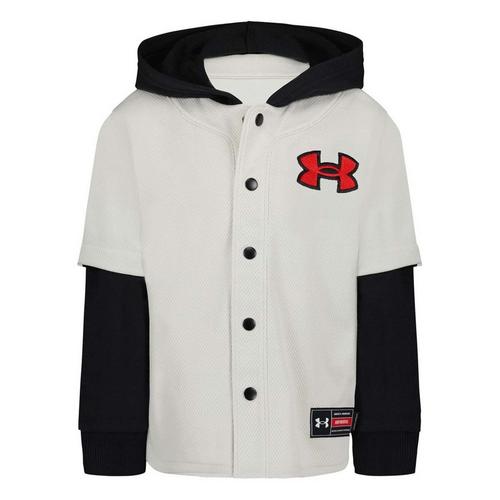 Kids' Under Armour Baseball Jersey Full Snap Sweatshirt - Primary Image